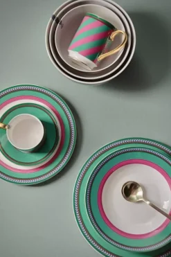 Pip Studio Teetassen|Pip Chique Stripes Tasse Gross Rosa/Grun 350Ml