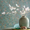 Pip Studio Vliestapete|Good Nightingale Vliestapete Petrol