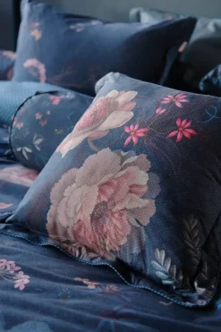 Pip Studio Zierkissen|Quadratisches Zierkissen Tokyo Bouquet Dunkel