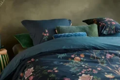 Pip Studio Bettkissen|Quadratisches Zierkissen Il Paradiso Dunkelblau