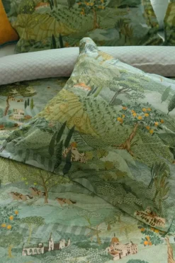 Pip Studio Zierkissen|Quadratisches Zierkissen Toscana Grun