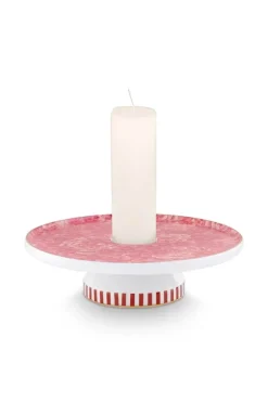 Pip Studio Kerzenhalter|Royal Stripes Kerze Schale Blumen Rosa 14Cm