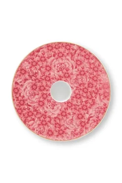 Pip Studio Kerzenhalter|Royal Stripes Kerze Schale Blumen Rosa 14Cm