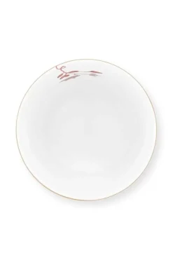 Pip Studio Kaffeetassen|Royal Stripes Tasse Blumen Dunkelrosa