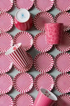 Pip Studio Teetassen|Royal Stripes Tasse Blumen & Teebeutelablage Dunkel