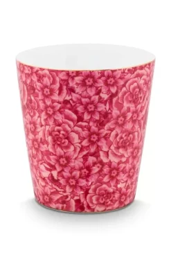 Pip Studio Teetassen|Royal Stripes Tasse Blumen & Teebeutelablage Dunkel