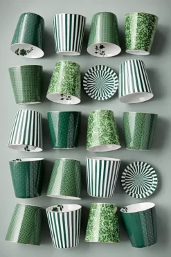 Pip Studio Porzellan Sets|Royal Stripes Tasse Blumen & Teebeutelablage