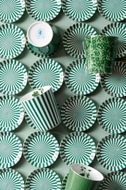 Pip Studio Porzellan Sets|Royal Stripes Tasse Blumen & Teebeutelablage