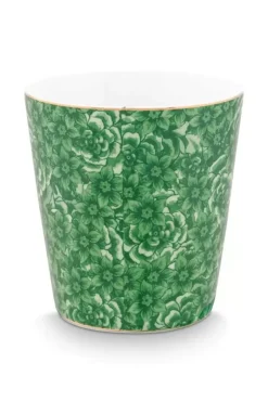 Pip Studio Porzellan Sets|Royal Stripes Tasse Blumen & Teebeutelablage