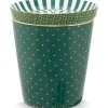 Pip Studio Porzellan Sets|Royal Stripes Tasse Punkte & Teebeutelablage Grun