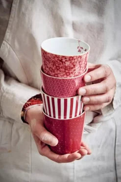 Pip Studio Kaffeetassen|Royal Stripes Tasse Punkte Dunkel