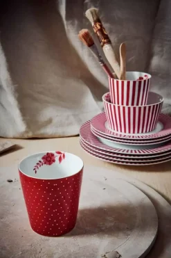 Pip Studio Kaffeetassen|Royal Stripes Tasse Punkte Dunkel