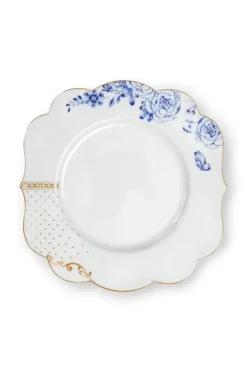 Pip Studio Frühstücksteller|Royal White Frühstücksteller Golden Dots 23,5 Cm