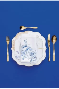 Pip Studio Frühstücksteller|Royal White Frühstücksteller Golden Dots 23,5 Cm