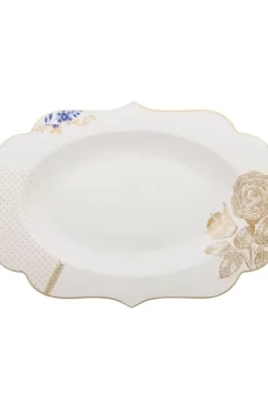 Pip Studio Servierschalen|Royal White Oval Servierschale 40 Cm