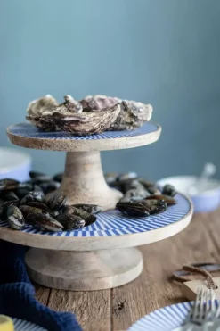 Pip Studio Tortenteller|Servierschale Weis/Blau 22 Cm