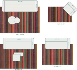 Pip Studio Rechteckige Teppiche|Teppich Jacquard Stripes By Pip Multi