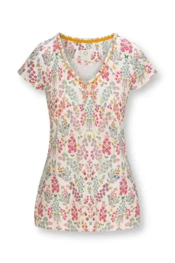Pip Studio T-Shirts|Top Kurze Armel Primavera Weis