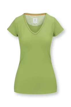 Pip Studio T-Shirts|Top Kurze Armel Solid Hell