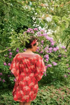 Pip Studio Kleider|Tunic Flora Firenze Koralle