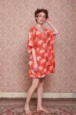 Pip Studio Kleider|Tunic Flora Firenze Koralle