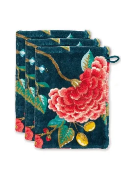 Pip Studio Waschlappen|Waschlappen Set/3 Good Evening Dunkel 16X22 Cm