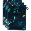 Pip Studio Waschlappen|Waschlappen Set/3 Les Fleurs Dunkel 16X22 Cm