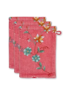 Pip Studio Waschlappen|Waschlappen Set/3 Les Fleurs 16X22 Cm
