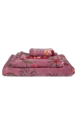 Pip Studio Waschlappen|Waschlappen Set/3 Secret Garden Mauve 16X22Cm