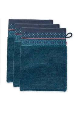 Pip Studio Waschlappen|Waschlappen Set/3 Soft Zellige Dunkel 16X22 Cm