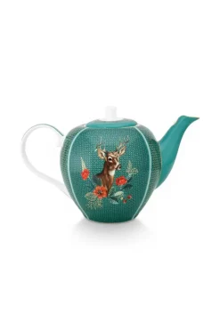 Pip Studio Teekannen|Winter Wonderland Teekanne Gross Grun